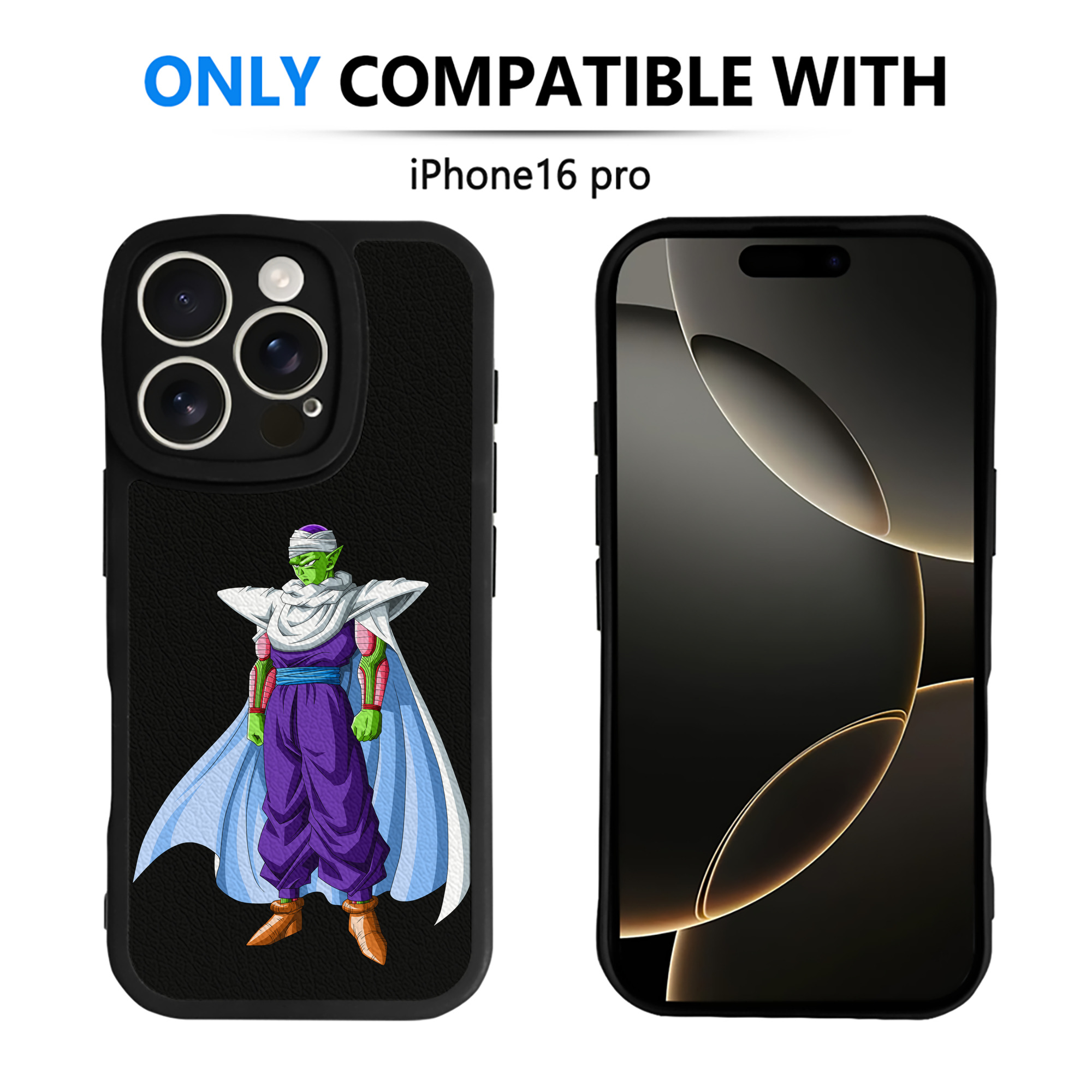 （画像用） ドラゴンボール ピッコロ DRAGON BALL Piccolo 【iPhone 16シリーズ対応】シリコンスマホケース（レザー調） 材質：シリコン